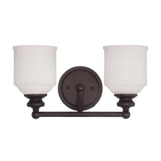 Melrose 2-Light Bathroom Vanity Light in English Bronze English Bronze