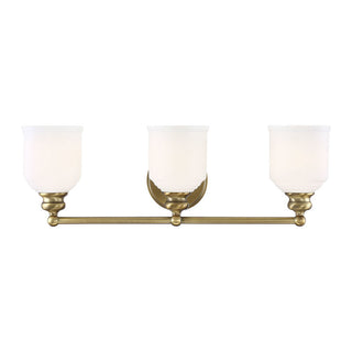 Melrose 3-Light Bathroom Vanity Light in Warm Brass Warm Brass