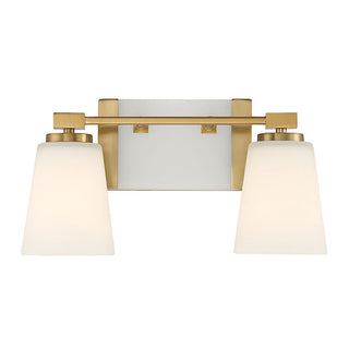 Darby 2-Light Bathroom Vanity Light in Warm Brass Warm Brass