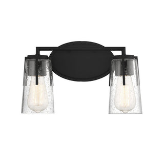 Sacremento 2-Light Bathroom Vanity Light in Black Black