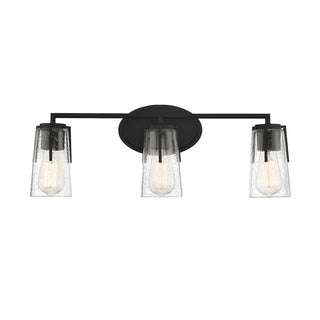 Sacremento 3-Light Bathroom Vanity Light in Black Black