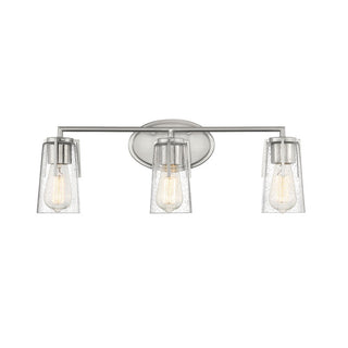 Sacremento 3-Light Bathroom Vanity Light in Satin Nickel Satin Nickel