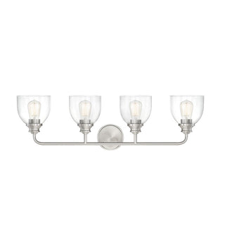 Vale 4-Light Bathroom Vanity Light in Satin Nickel Satin Nickel