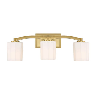 Whitney 3-Light Bathroom Vanity Light in Warm Brass Warm Brass