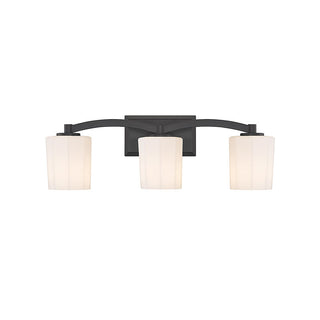 Whitney 3-Light Bathroom Vanity Light in Matte Black Matte Black