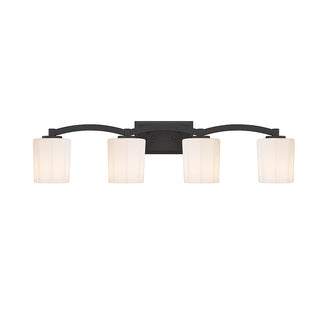 Whitney 4-Light Bathroom Vanity Light in Matte Black Matte Black