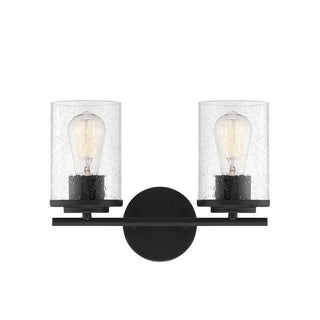 Marshall 2-Light Bathroom Vanity Light in 
Matte Black Matte Black