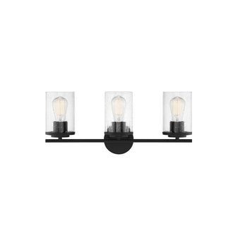 Marshall 3-Light Bathroom Vanity Light in 
Matte Black Matte Black