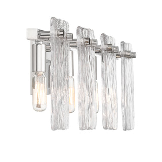 Genry 4-Light Bathroom Vanity Light in Polished Nickel