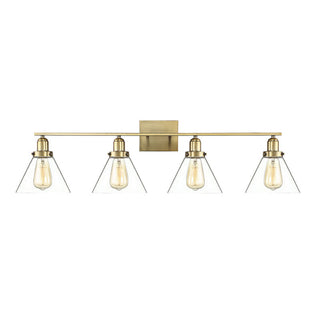 Drake 4-Light Bathroom Vanity Light in Warm Brass Warm Brass