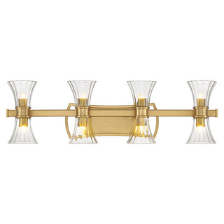 Bennington 8-Light LED Bathroom Vanity Light in Warm Brass Warm Brass