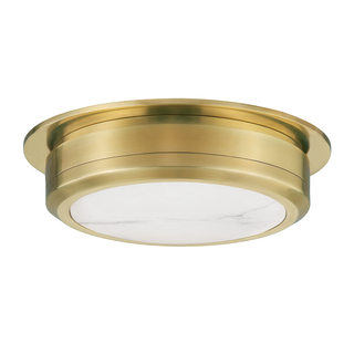 Greenport Flush Mount Aged Brass