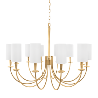 Mason Chandelier with Aged Brass Finish