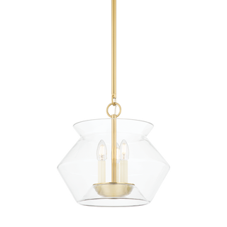 EDMONTON Lantern with Aged Brass Finish