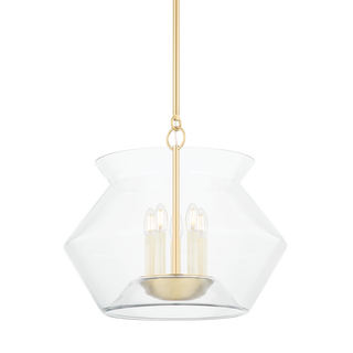 EDMONTON Lantern with Aged Brass Finish