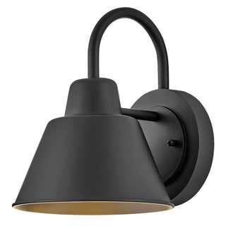 Wes Small Gooseneck Barn Light in Black