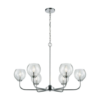 Emory 35'' Wide 6-Light Chandeliers - Polished Chrome