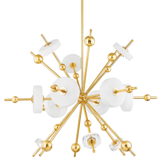 MAYNARD CHANDELIER with AGED BRASS Finish