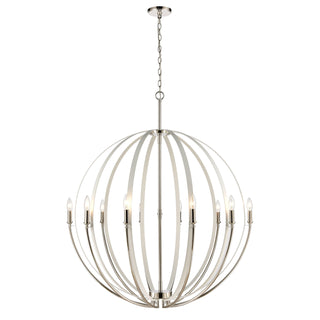 Rotunde 38'' Wide 10-Light Chandeliers - Matte White