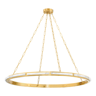 WINGATE Chandelier with Aged Brass Finish