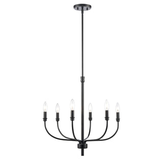 Newland 21'' Wide 6-Light Chandeliers - Matte Black