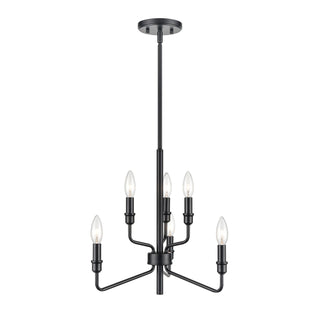 Saginaw 18'' Wide 6-Light Chandeliers - Matte Black