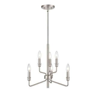 Saginaw 18'' Wide 6-Light Chandeliers - Satin Nickel