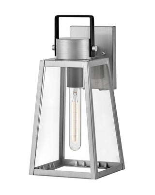 Hugh Medium Wall Mount Lantern in Antique Brushed Aluminum