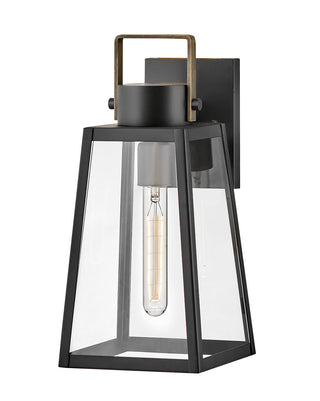 Hugh Medium Wall Mount Lantern in Black