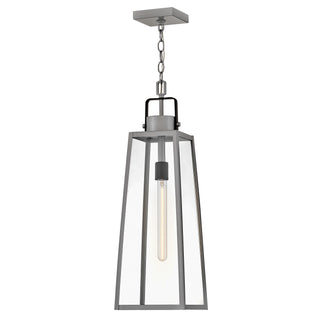 Hugh Large Hanging Lantern in Antique Brushed Aluminum