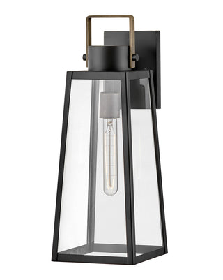 Hugh Medium Wall Mount Lantern in Black