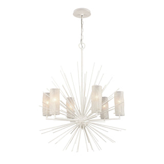 Sea Urchin 27'' Wide 6-Light Chandeliers - White Coral