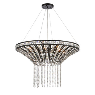 Fantania 36'' Wide 8-Light Chandeliers - Matte Black