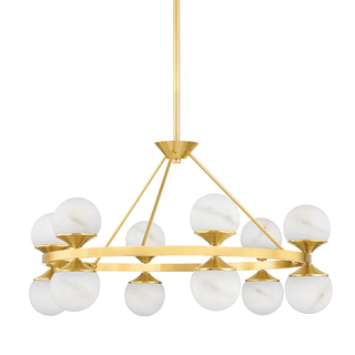 Grafton Chandelier with Aged Brass Finish