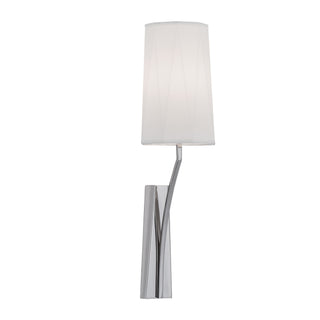 Diamond Narrow Wall Sconce - Polished Nickel with Black Shade