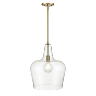 Puckette 1-Light Pendant Light Vintage Brass