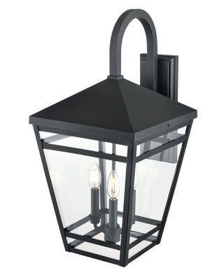 Seager 3-Light Outdoor Wall Sconce Textured Black