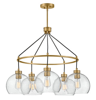 Rumi Medium Single Tier Chandelier in Lacquered Brass