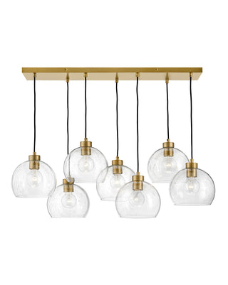 Rumi Medium Seven Light Linear in Lacquered Brass