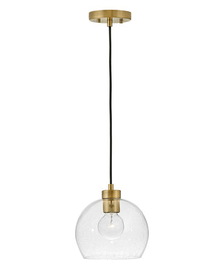 Rumi Small Single Light Pendant in Lacquered Brass