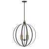 Cirque Medium Orb Chandelier in Black