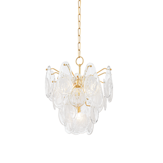 DARCIA Chandelier with Aged Brass Finish