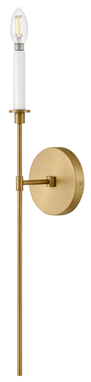 Hux Large Single Light Sconce in Lacquered Brass