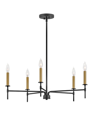 Hux Medium Single Tier Chandelier in Black