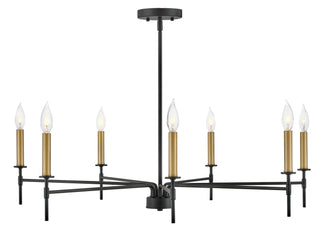 Hux Large Single Tier Chandelier in Black