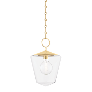Greene Pendant with Aged Brass Finish