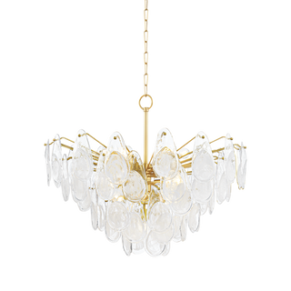 DARCIA Chandelier with Aged Brass Finish