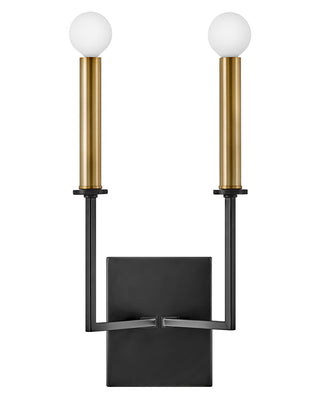 Lazlo Medium Two Light Tall Sconce in Black