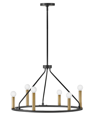 Lazlo Medium Single Tier Chandelier in Black