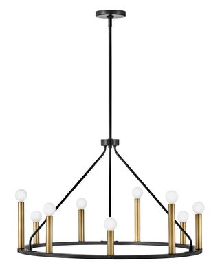 Lazlo Medium Single Tier Chandelier in Black